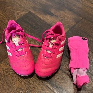 Adidas Bright Pink Kids' Soccer Shoes